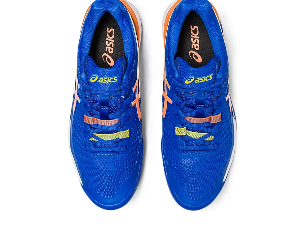 New ASICS GEL-RESOLUTION 9 CLAY Tuna Blue/Sun Peach