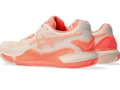 Fashion ASICS GEL-RESOLUTION 9 CLAY Pearl Pink/Sun Coral
