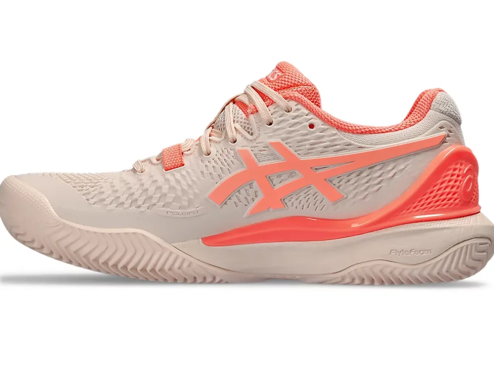 Fashion ASICS GEL-RESOLUTION 9 CLAY Pearl Pink/Sun Coral