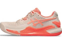 Fashion ASICS GEL-RESOLUTION 9 CLAY Pearl Pink/Sun Coral