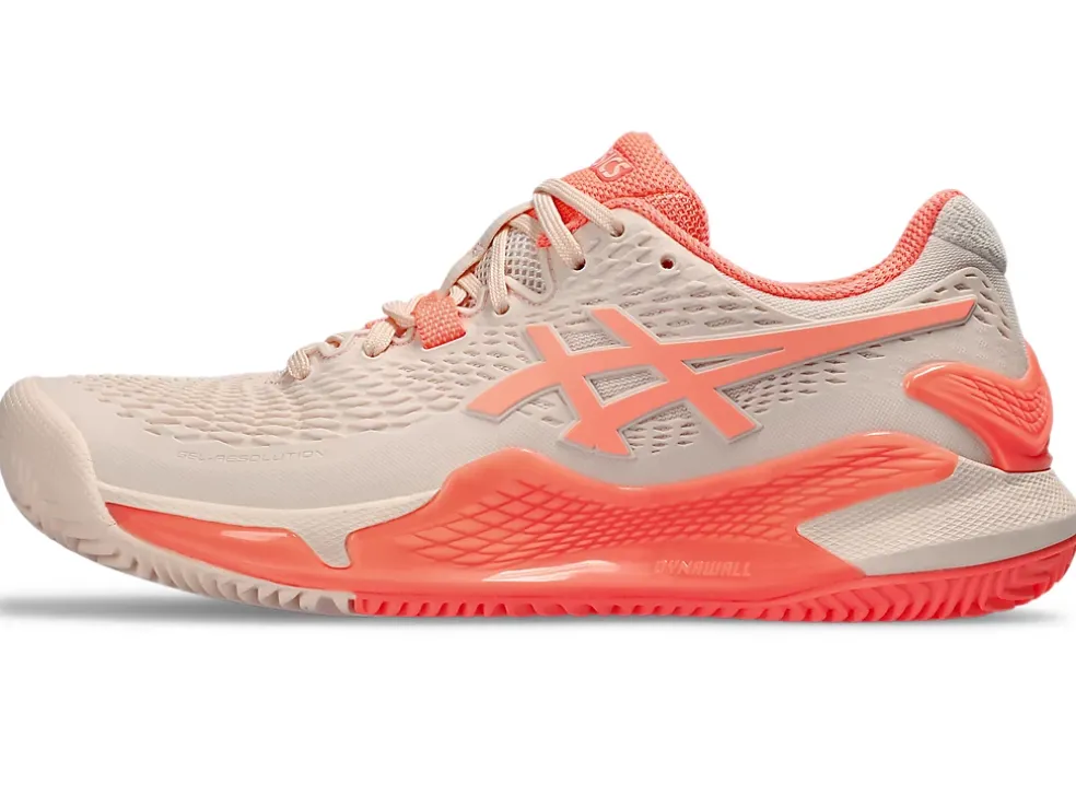 Fashion ASICS GEL-RESOLUTION 9 CLAY Pearl Pink/Sun Coral