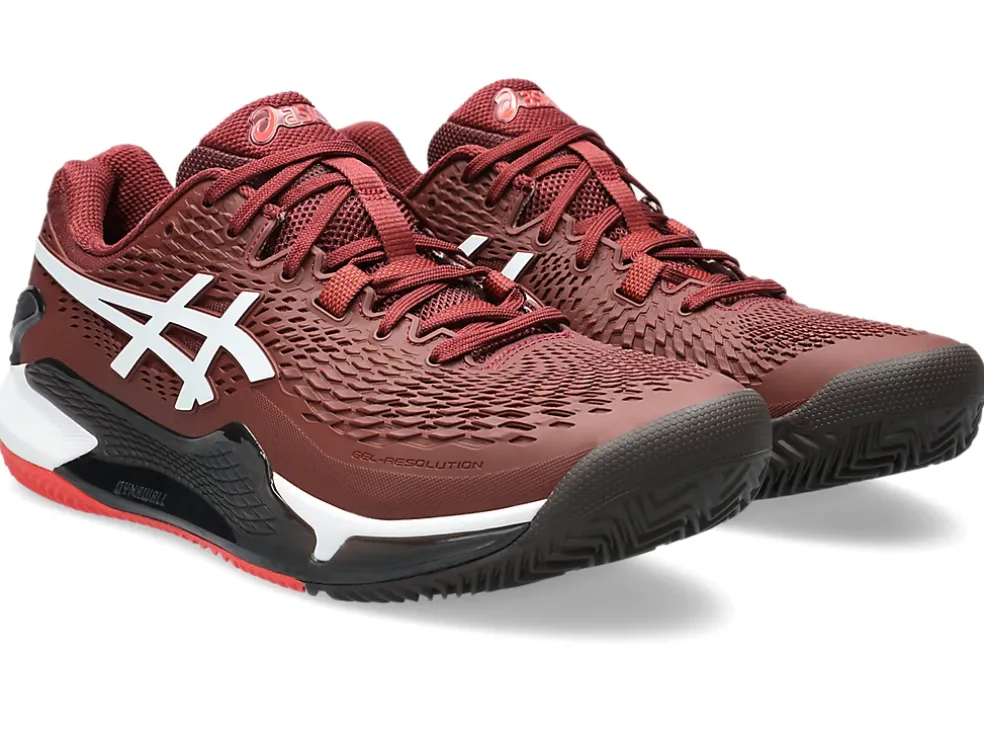 Hot ASICS GEL-RESOLUTION 9 CLAY Antique Red/White