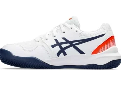 Cheap ASICS GEL-RESOLUTION 9 GRADE SCHOOL CLAY White/Blue Expanse