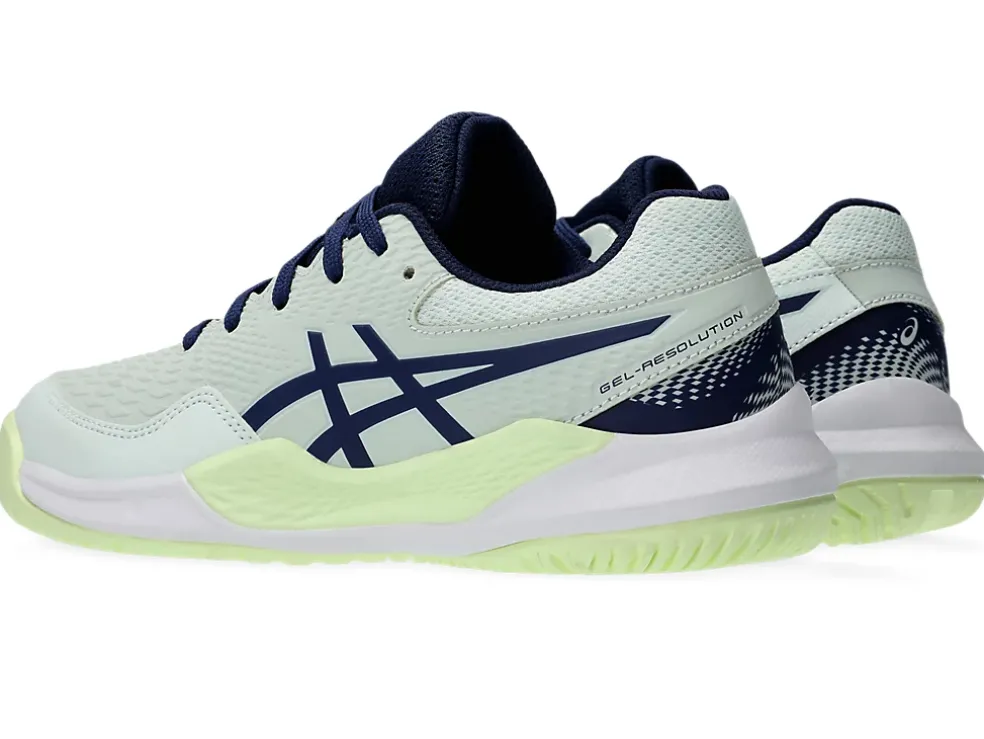 Flash Sale ASICS GEL-RESOLUTION 9 GRADE SCHOOL Pale Mint/Blue Expanse