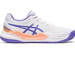 Cheap ASICS GEL-RESOLUTION 9 GRADE SCHOOL White/Amethyst