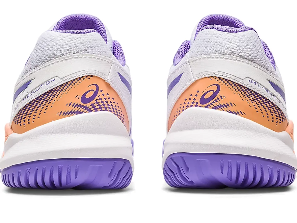 Cheap ASICS GEL-RESOLUTION 9 GRADE SCHOOL White/Amethyst