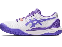 New ASICS GEL-RESOLUTION 9 WIDE White/Amethyst