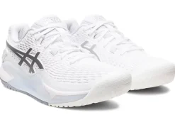 Fashion ASICS GEL-RESOLUTION 9 WIDE White/Pure Silver