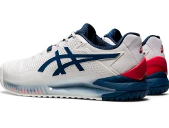 Clearance ASICS GEL-RESOLUTION 8 WIDE White/Mako Blue