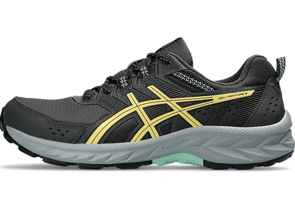 Hot ASICS GEL-VENTURE 9 EXTRA WIDE Graphite Grey/Faded Yellow