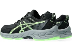 New ASICS GEL-VENTURE 9 GRADE SCHOOL Black/Illuminate Green