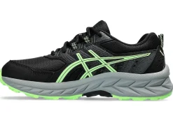 New ASICS GEL-VENTURE 9 GRADE SCHOOL Black/Illuminate Green