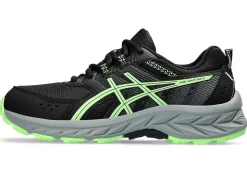 New ASICS GEL-VENTURE 9 GRADE SCHOOL Black/Illuminate Green