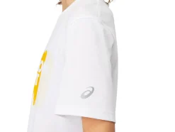 Hot ASICS GRAPHIC SHORT SLEEVE TOP Brilliant White