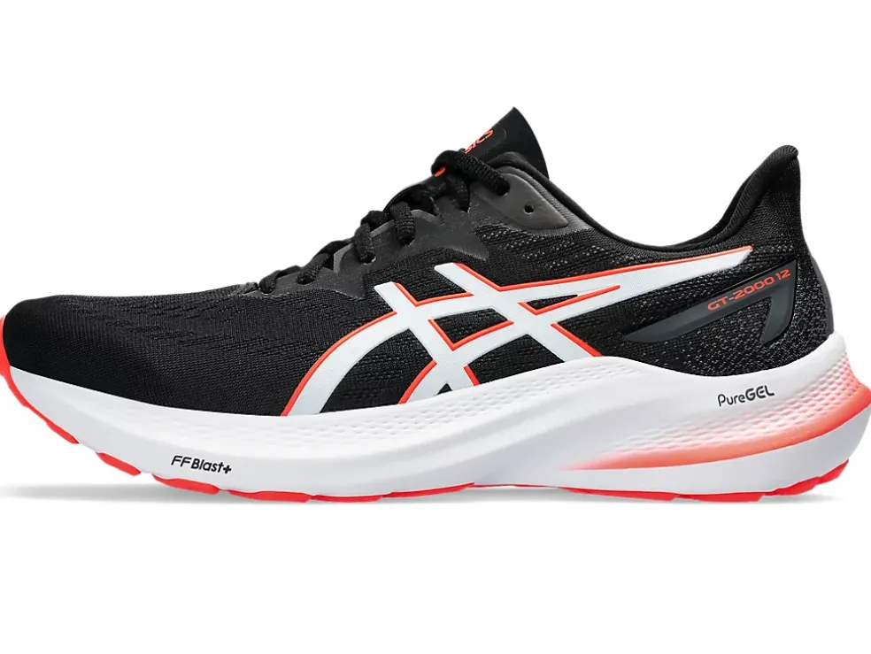 Clearance ASICS GT-2000 12 Black/Sunrise Red