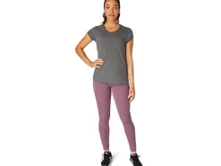 Hot ASICS HEATHER VNECK TOP Dark Grey Heather