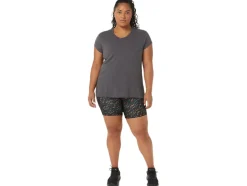 Hot ASICS HEATHER VNECK TOP Dark Grey Heather