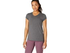 Hot ASICS HEATHER VNECK TOP Dark Grey Heather