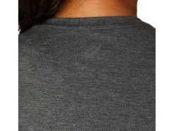 Hot ASICS HEATHER VNECK TOP Dark Grey Heather