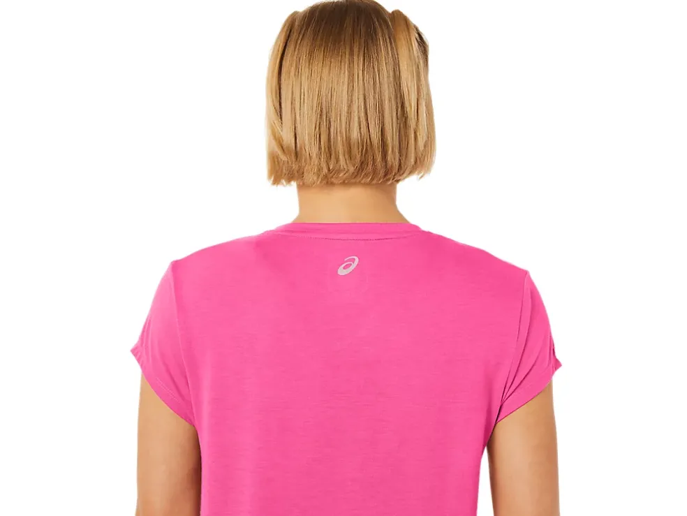 Clearance ASICS HEATHER VNECK TOP Hot Pink Heather