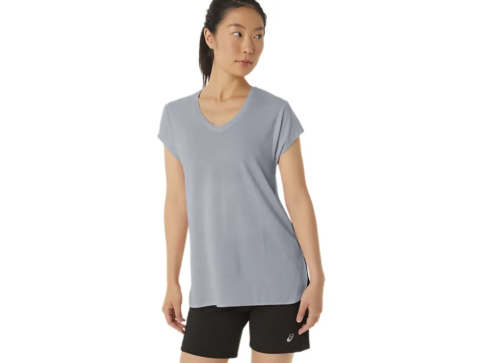 Cheap ASICS HEATHER VNECK TOP Piedmont Grey Heather
