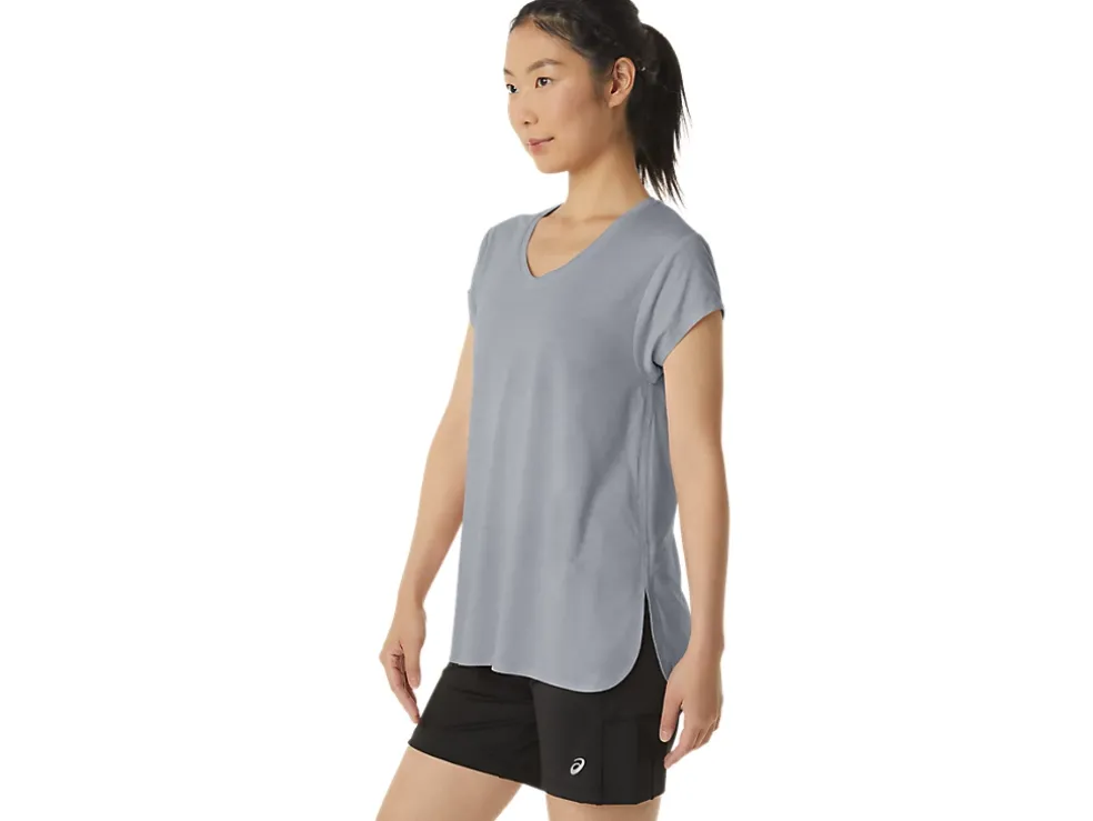 Cheap ASICS HEATHER VNECK TOP Piedmont Grey Heather