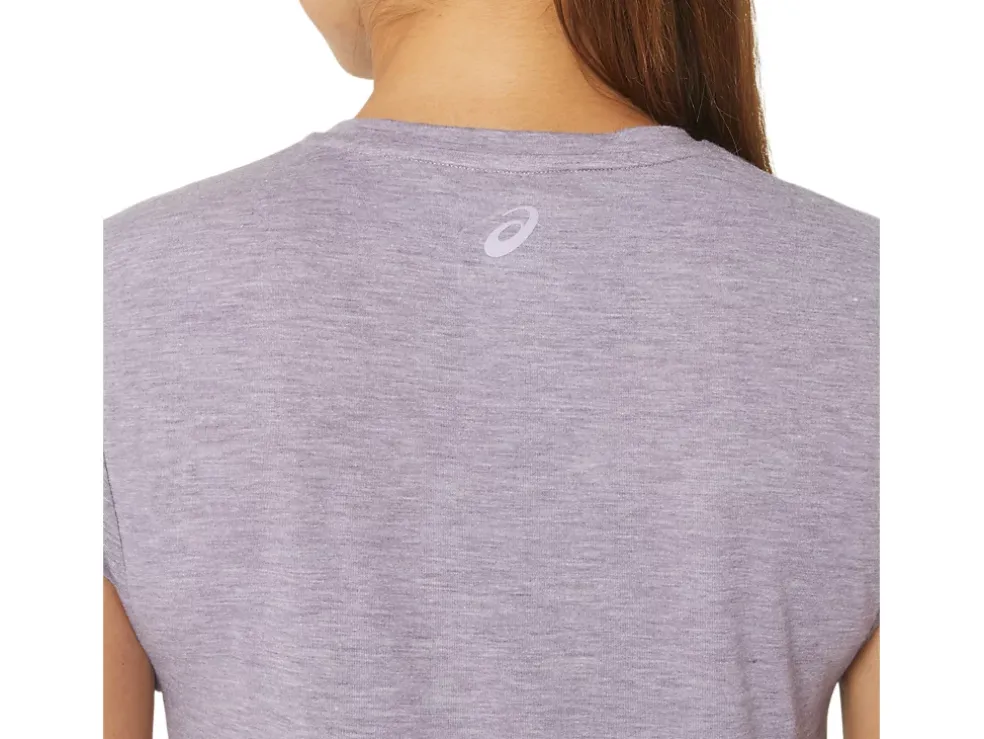 Outlet ASICS HEATHER VNECK TOP Violet Quartz Heather