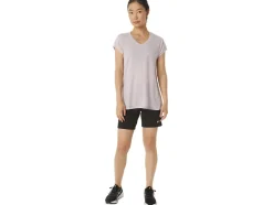 Online ASICS HEATHER VNECK TOP Barely Rose Heather
