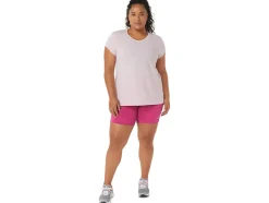 Online ASICS HEATHER VNECK TOP Barely Rose Heather