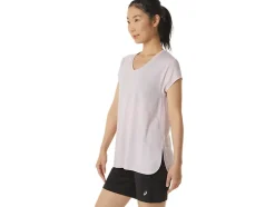 Online ASICS HEATHER VNECK TOP Barely Rose Heather