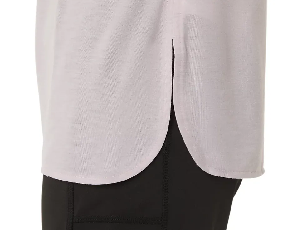 Online ASICS HEATHER VNECK TOP Barely Rose Heather