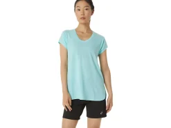 Clearance ASICS HEATHER VNECK TOP Clear Blue Heather