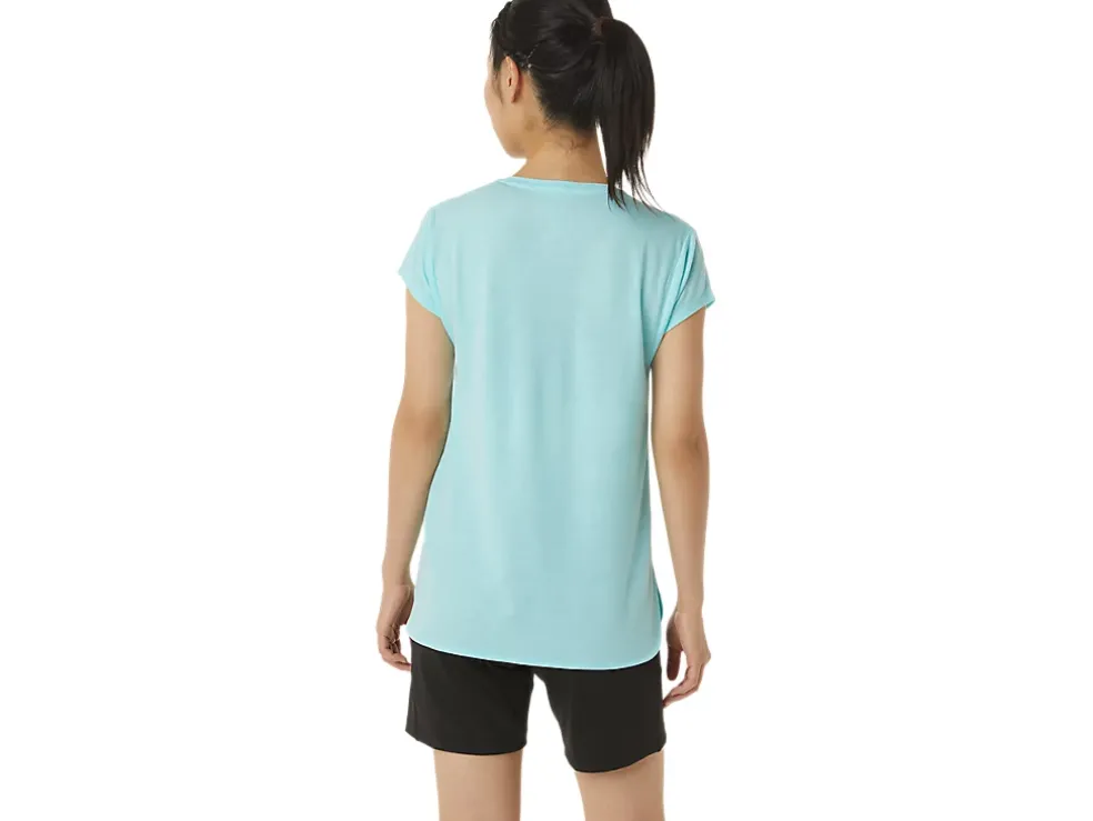 Clearance ASICS HEATHER VNECK TOP Clear Blue Heather