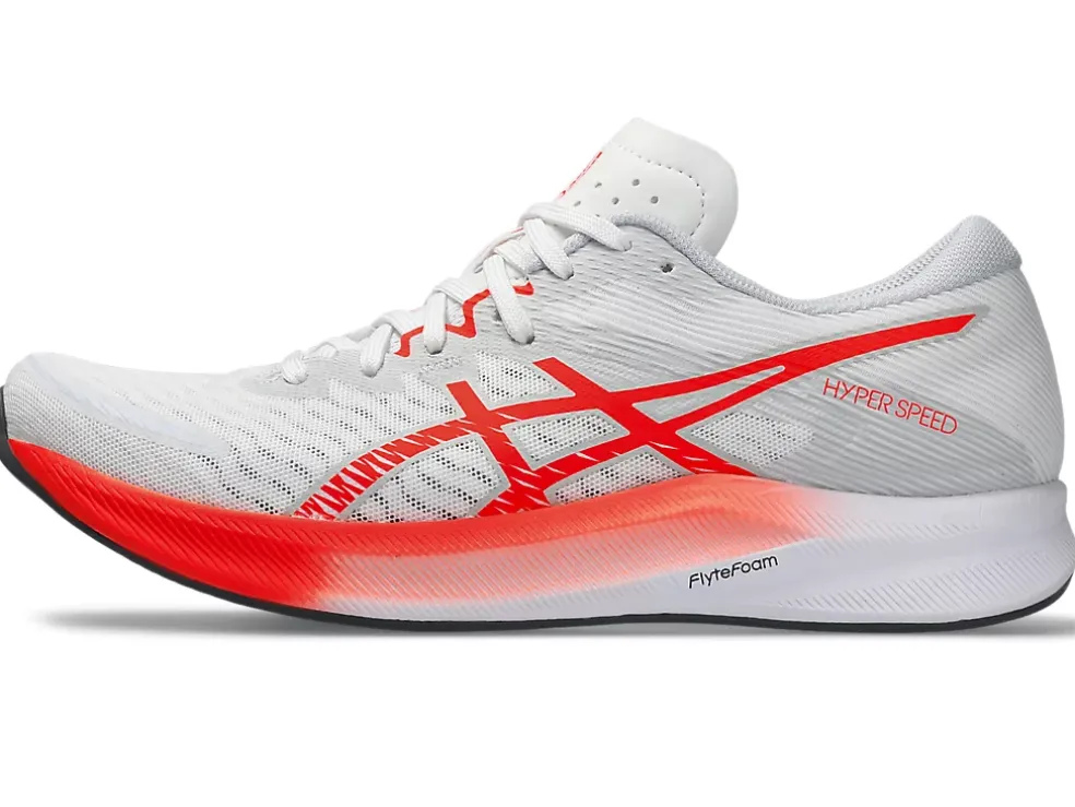 Cheap ASICS HYPER SPEED 3 White/Sunrise Red
