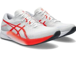 New ASICS HYPER SPEED 3 White/Sunrise Red
