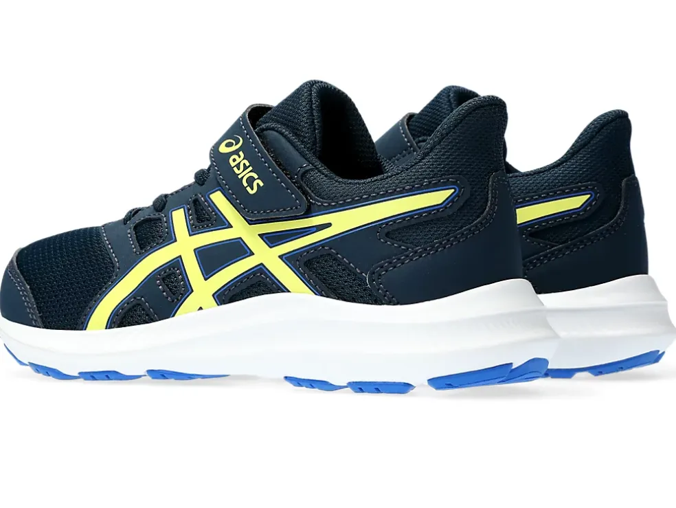 Store ASICS JOLT 4 PRE-SCHOOL French Blue/Glow Yellow