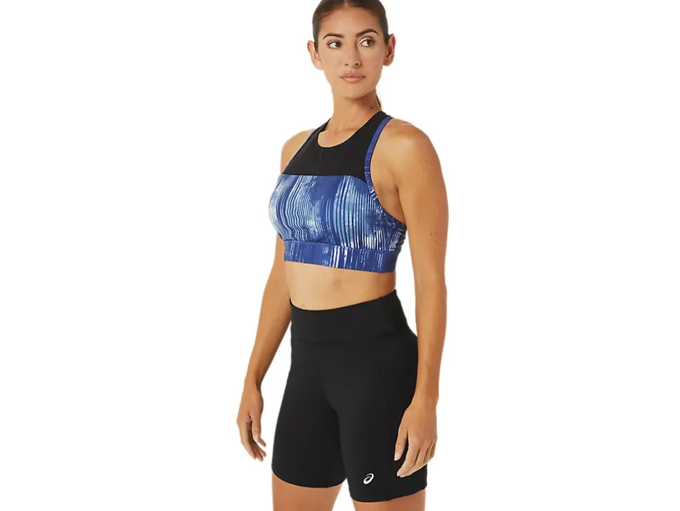 Fashion ASICS KATE STRAPPY BRA Tie Dye Grand Shark/Performance Black