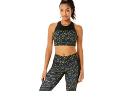 New ASICS KATE STRAPPY BRA Night Shade/Sage Print