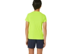 Shop ASICS KIDS; TENNIS GRAPHIC SHORT SLEEVE TOP Hazard Green