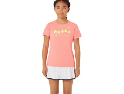 Discount ASICS KIDS; TENNIS GRAPHIC TEE Guava