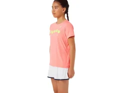 Discount ASICS KIDS; TENNIS GRAPHIC TEE Guava