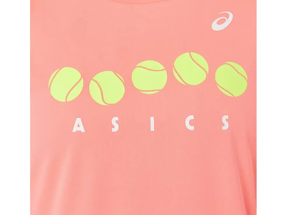 Discount ASICS KIDS; TENNIS GRAPHIC TEE Guava