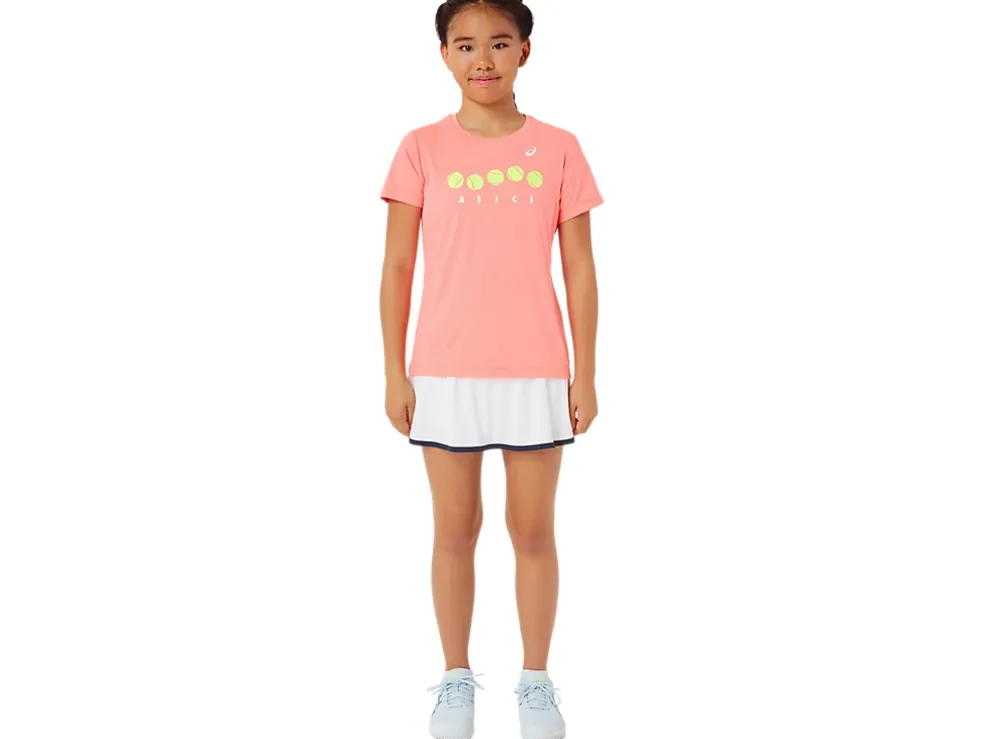 Discount ASICS KIDS; TENNIS GRAPHIC TEE Guava