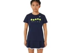 New ASICS KIDS; TENNIS GRAPHIC TEE Midnight