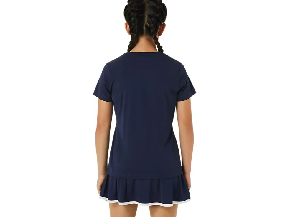 New ASICS KIDS; TENNIS GRAPHIC TEE Midnight