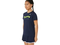 New ASICS KIDS; TENNIS GRAPHIC TEE Midnight