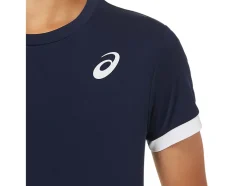 Fashion ASICS KIDS; TENNIS SHORT SLEEVE TOP Midnight/Brilliant White