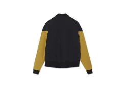 Shop ASICS LIATRISORY BOMBER JACKET Obsidian Black X Medallion Yellow