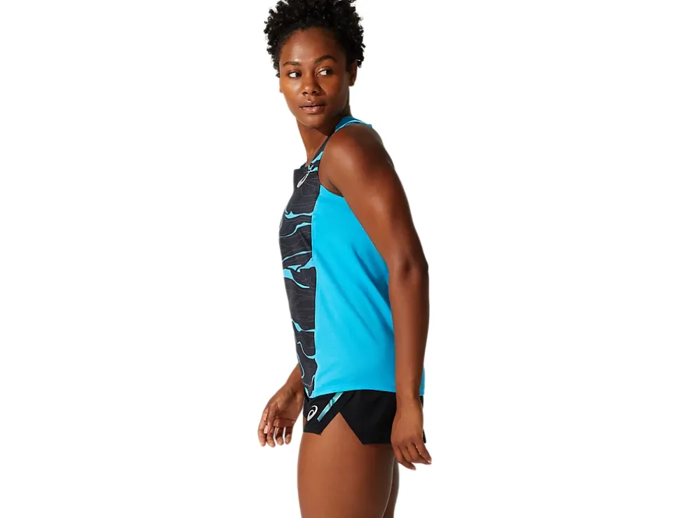 Flash Sale ASICS LIGHT MESH SINGLET Digital Aqua
