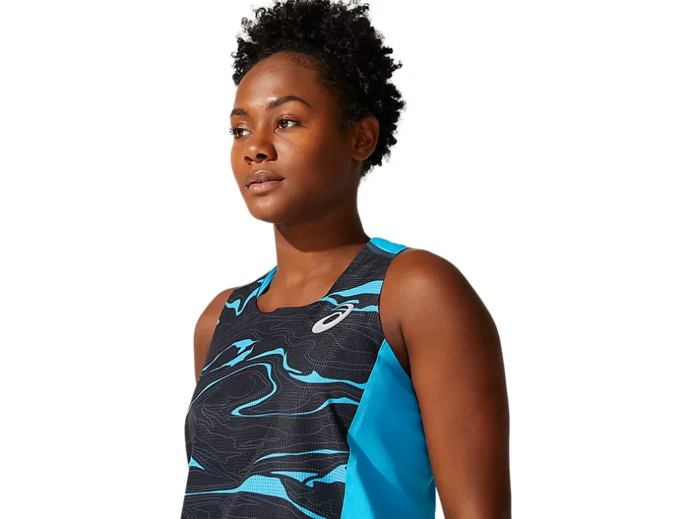 Flash Sale ASICS LIGHT MESH SINGLET Digital Aqua